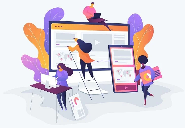 Web designer building custom website for Melbourne small business