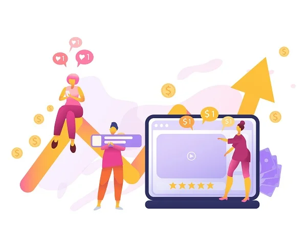 Website analytics dashboard showing business success metrics and ROI